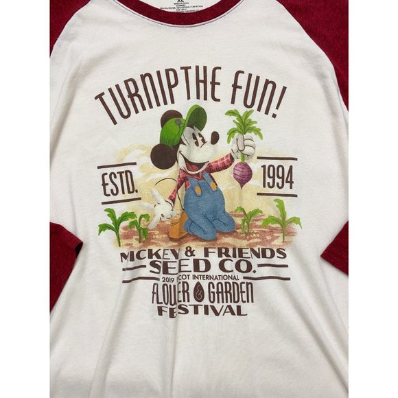 Disney Parks Vintage Raglan T Shirt 1994 Turnip The Fun XL - Picture 3 of 6